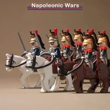 Napoleonic Wars French Dragoon Cuirassier Cavalry Army 14pcs Minifigure Bricks - $28.49