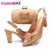 Mature Italian Women Royal Wedding Party Shoes and Bag to Match with Shinning Cr - £79.11 GBP