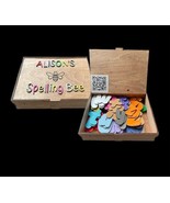 Personalized Gift Box Wood letters Spelling Bee Game Gift for Child Inte... - £15.71 GBP