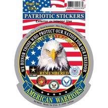 American Warriors Sticker We Honor Those Who Protect Our Nation For Our Freedom - £6.71 GBP