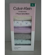 CALVIN KLEIN Girls Bikini 7 Pack Underwear Panties XL  - $34.23 CAD