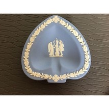  Wedgwood Blue Jasperware Spade Shaped Trinket Pin Dish Greek Neoclassic  - £6.75 GBP