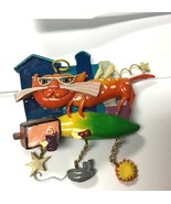 Romans cat magnet 24315C orange cat mouse 3 1/4” x 3” - $5.99