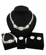 HUGS &amp;KISSES xo set necklace bracelet earrings ring silver Layered gold ... - $41.01 CAD