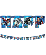Justice League Jumbo Add-An-Age Jointed Banner Kit Happy Birthday Party ... - $132.99 MXN