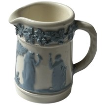 Wedgwood of Etruria &amp; Barlaston Embossed Queensware Mini Pitcher Blue Cr... - $14.49
