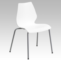 HERCULES Series 770 lb. Capacity White Stack Chair with Lumbar Support - £77.66 GBP+