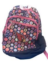Arizona Cardinals Full Size Backpack Girls Heart Pink Blue 16in x 22in x... - $12.72