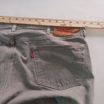 Levis 501 Men's 44x32 Fits 40×30 Gray Denim Distressed Cotton Pockets Jeans image 10