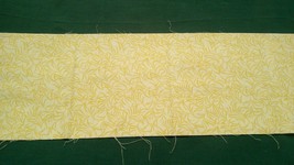Fabric Concord Leaves Outlined in Lemon Yellow on Light Yellow 42&quot;x 5-1/... - $36.34 MXN