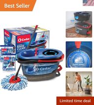RinseClean Spin Mop &amp; Bucket System + 2 Extra Mop Heads| Clean with Clea... - $99.01