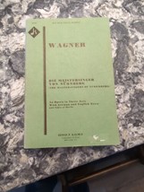 Kalmus Wagner Die Meistersinger von nurnberg vocal score - £9.49 GBP