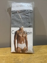 Calvin Klein Vtg  2013 gray Brief 100% Cotton U1000 Size 42 3 Pack - $49.49