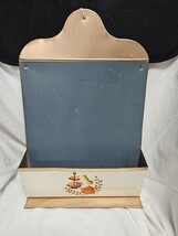 VTG. Metal;MESSAGE/ LETTER BIN/Wall Pocket / Bin - 15.5&quot;T X 10&quot;W - $21.78