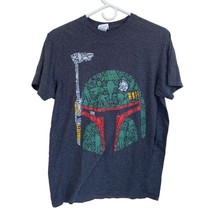 Disney Star Wars Boba Fett T-shirt Gray Medium Unisex - £15.46 GBP