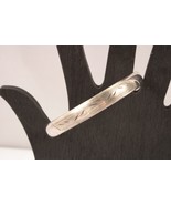 Sterling Silver Oval Bangle Bracelet Engraved Design Marked 925 Vintage ... - $1,007.17 MXN