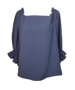 Trina Turk Equinox Ruffled Chiffon Top xl SAKS - $31.36