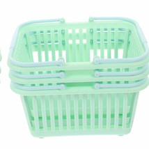 3pcs Green Plastic Shopping Baskets with Handles - $47.51