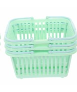 3pcs Green Plastic Shopping Baskets with Handles - €40,98 EUR