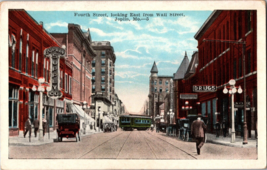 Vtg Postcard Fourth Street, Looking East from Wall Street, Joplin MO. - £5.33 GBP