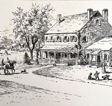 The Marshall Homestead During Civil War Times 1882 Victorian Military Ar... - $19.99