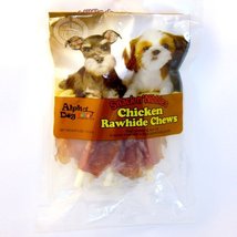 Alpha Dog Series Chicken Rawhide Chews-4oz (Pack of 10) - £39.10 GBP