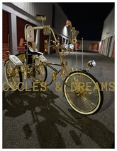 GOLD 26&quot; CUSTOM LOWRIDER TRICYCLE, SHOW BIKE, TRIKE, VIDEO SHOW, RIDABLE... - £6,782.55 GBP