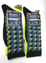 4 Pair Gildan Smart Basics Mens Fashion Crew Socks Moisture Wicking Arch... - £13.22 GBP