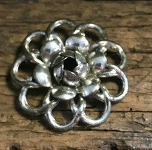 Vtg Beau Sterling Silver Collectible Flower Pin Lotus/Magnolia - £23.85 GBP
