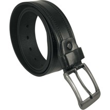 Men NORTH WOODS VALENTINI Leather Belt Casual Dress Pin Buckle NW31 Blac... - $25.00