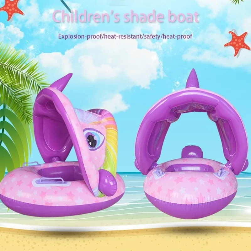 Baby Float Circle Kids Swim Pool Accessories Sunshade Circle Bathing Toys - £27.36 GBP+