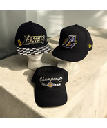 Lot Of 3 Los Angeles Lakers LA Black Snapback Hats Baseball Caps Basketb... - €58,81 EUR