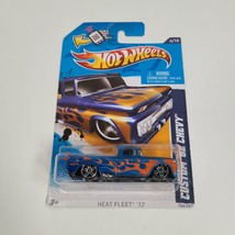 Hot Wheels 4/10  Heat Fleet &#39;12 CUSTOM &#39;62 CHEVY (Blue/Orange) 154/247 F... - $525.23 MXN