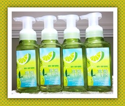 Bath &amp; Body Works SEA SALT &amp; LIME 8.75oz Gentle Clean Foaming Hand Soap x4 - £29.90 GBP