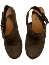 Hokus Pokus Brown Wedged Heels Round Toe Mule Shoes 6.5M 6 1/2 - £13.91 GBP