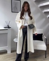 ZARA BNWT 2023. WHITE ECRU WOOL COAT BELT MANTECO ZW COLLECTION. 8288/448 - $124.21