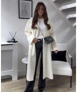 ZARA BNWT 2023. WHITE ECRU WOOL COAT BELT MANTECO ZW COLLECTION. 8288/448 - £98.56 GBP