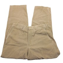 Lands&#39; End Men&#39;s Corduroy Tapered Leg Pants Size 32 Solid Tan Pockets Casual - £26.90 GBP