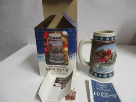 1995 Christmas Budweiser Beer Holiday Stein Lighting the way home - £20.08 GBP