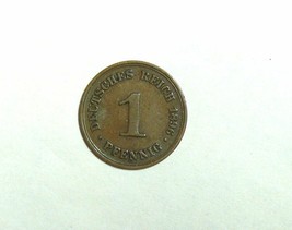 1 vecchia moneta d&#39;epoca Pfennig 1896. Moneta imperiale tedesca. Moneta ... - $11.03