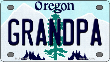 Grandpa Oregon Novelty Mini Metal License Plate Tag - $14.95