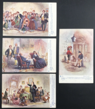Lot of Four (4) Vintage Raphael Tuck 1900s In Dickens Land Bleak House Postcards - £16.76 GBP