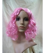 Pastel Pink Wavy Flapper Wig Bob Games Chaperone Effie Escort Party Girl... - €12,86 EUR