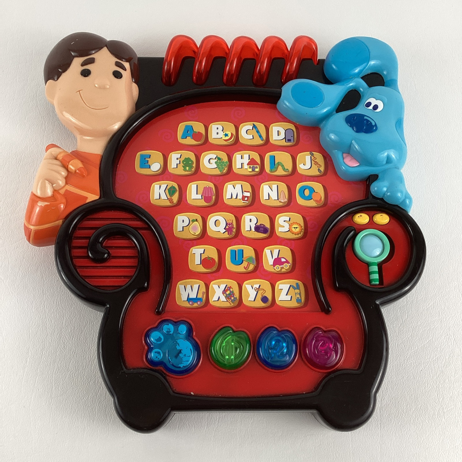 Blue&#39;s Clues Electronic Alphabet Joe Learning Letters Notebook Game Vint... - $49.45