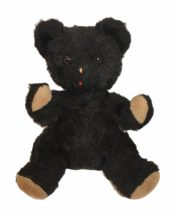 RARE Vintage Eden Toys Baby Black Teddy Bear Haiti Stuffed Animal Plush 14&quot;  - £78.85 GBP