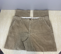 LL Bean Corduroy Pants Mens Size 40x30 Tan Straight Leg Classic Fit 502835 - £18.26 GBP