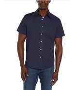 Gap Mens Shirt Dark Blue Navy Poplin Short Sleeves Chest Pocket Spread C... - $54.09 CAD