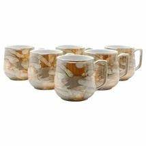 Glossy Golden Ceramic Tea and Coffee Cup - 6 Pcs Us - £29.19 GBP