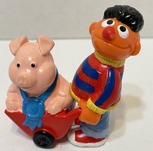 VTG Applause 1993 Sesame Street Ernie Wheelburrow and Pig PVC Toy Cake T... - £11.04 GBP