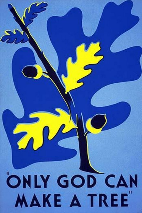 Only God Can Make a Tree by Stanley Thomas Clough - Art Print - £17.22 GBP - £154.27 GBP
